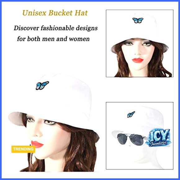 Embroidered Bucket Hat Cotton Polyester Foldable Sun Protection Summer main image 5